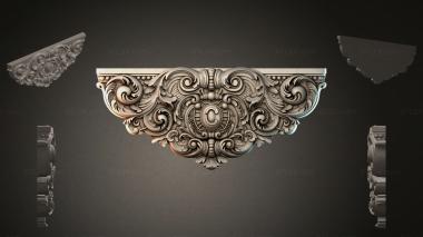 Round decor, rosettes (Cornice with acanthus scrolls and a central medallion, RZI_000253) 3D models for cnc
