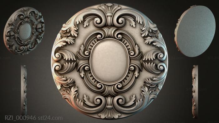 Круглый декор, розетки (RZI_000946) 3D модель для ЧПУ станка
