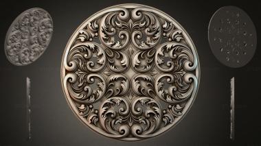 Round decor, rosettes Round medallion with acanthus scrolls 3d model