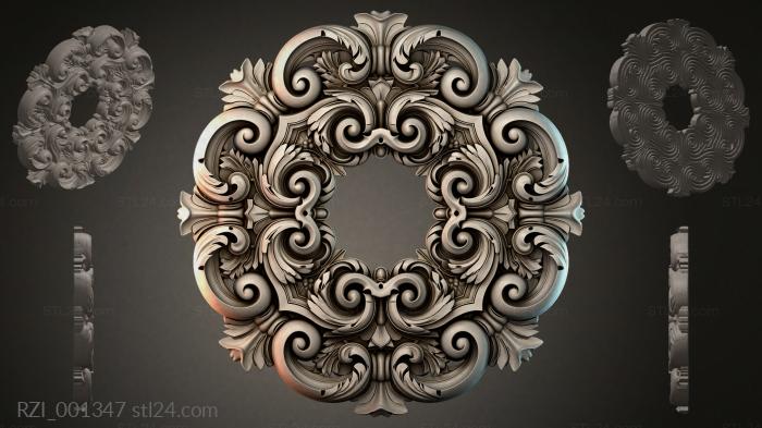 Cartouche with volutes and scrolls in Baroque style 3d STL model
