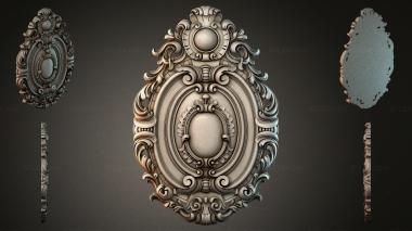 Round decor, rosettes Oval frame with volutes and a central medallion 3d model