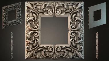 Round decor, rosettes Decorative frame with acanthus scrolls 3d model