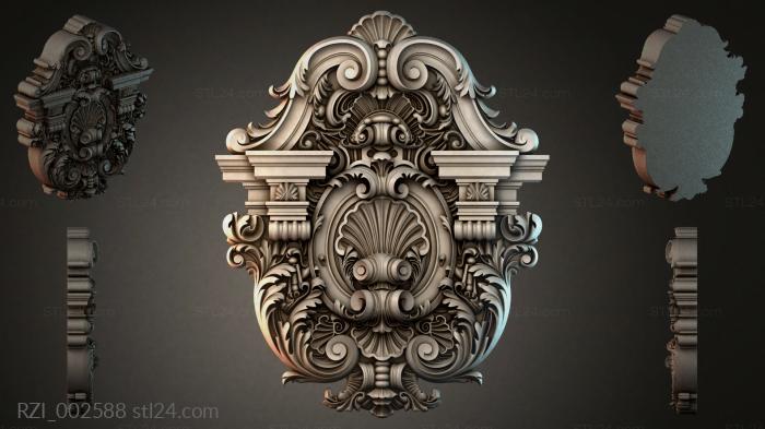 Круглый декор, розетки (RZI_002588) 3D модель для ЧПУ станка