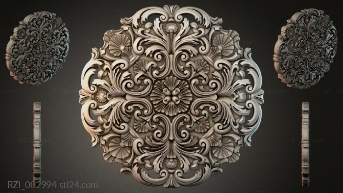 Classic CNC Scroll and Shell Ornament 3d STL model