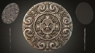 Round decor, rosettes Round rosette with volutes and palmettes 3d model