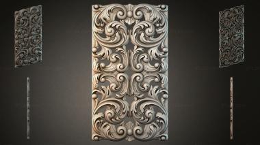 Round decor, rosettes Vignette with acanthus leaves and scrolls 3d model