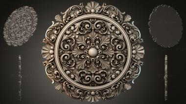 Round decor, rosettes Round ceiling rose with acanthus scrolls 3d model