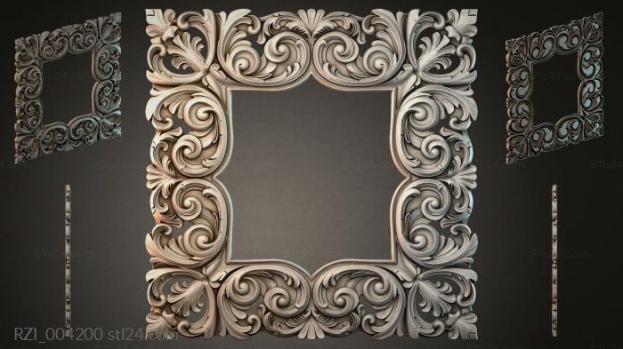 Круглый декор, розетки (RZI_004200) 3D модель для ЧПУ станка