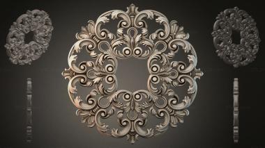 Round decor, rosettes Round ornament with curls and volutes 3d model