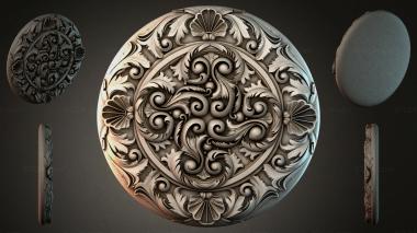 Round decor, rosettes RZI_004816 3d model