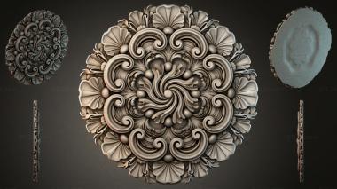 Round decor, rosettes RZI_004817 3d model