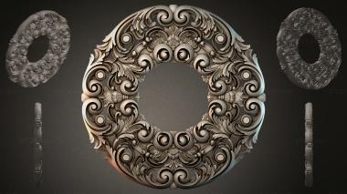 Round decor, rosettes RZI_004819 3d model