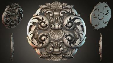 Round decor, rosettes RZI_004820 3d model