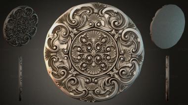 Round decor, rosettes RZI_004821 3d model