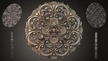 Round decor, rosettes RZI_004824 3d model
