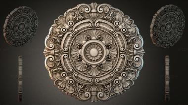 Round decor, rosettes RZI_004826 3d model