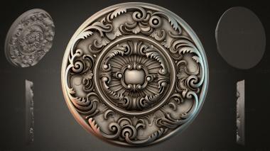 Round decor, rosettes RZI_004831 3d model