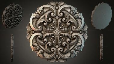 Round decor, rosettes RZI_004832 3d model