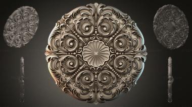 Round decor, rosettes RZI_004833 3d model