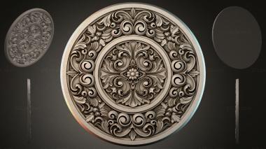 Round decor, rosettes RZI_004835 3d model