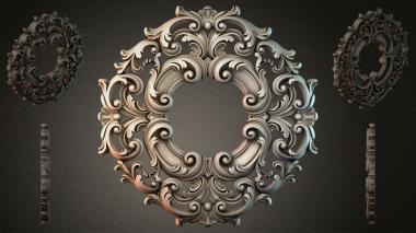 Round decor, rosettes RZI_004836 3d model