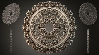Round decor, rosettes RZI_004837 3d model