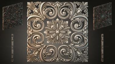 Round decor, rosettes RZI_004839 3d model