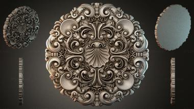 Round decor, rosettes RZI_004840 3d model