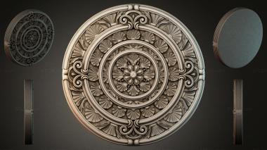 Round decor, rosettes RZI_004841 3d model