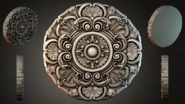 Round decor, rosettes RZI_004842 3d model