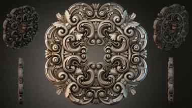 Round decor, rosettes RZI_004846 3d model