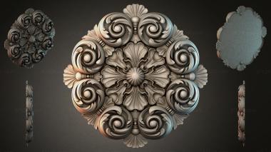 Round decor, rosettes RZI_004849 3d model