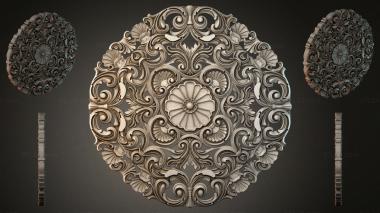 Round decor, rosettes RZI_004851 3d model