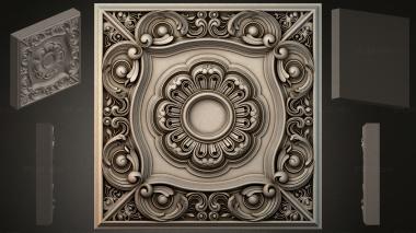 Round decor, rosettes RZI_004852 3d model
