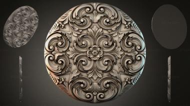Round decor, rosettes RZI_004853 3d model