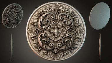 Round decor, rosettes RZI_004854 3d model