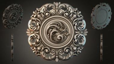 Round decor, rosettes RZI_004855 3d model