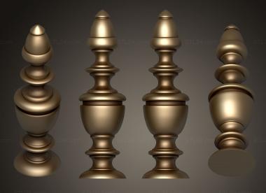 Finial (The cone is chiseled, SHS_0070) 3D models for cnc