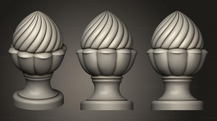 Finial (Top of stairs, SHS_0073) 3D models for cnc