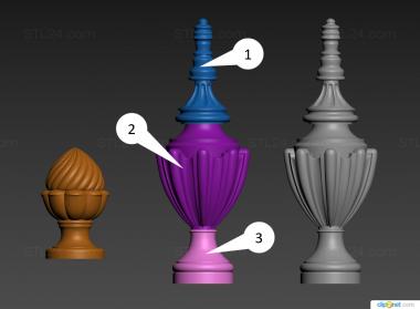 Finial (Pommels, SHS_0075) 3D models for cnc