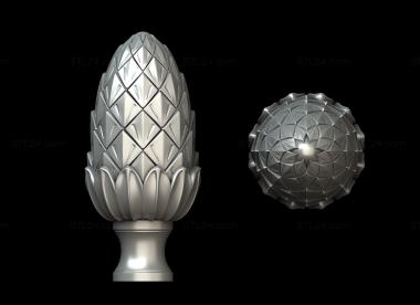 Finial (Knobble, SHS_0078) 3D models for cnc