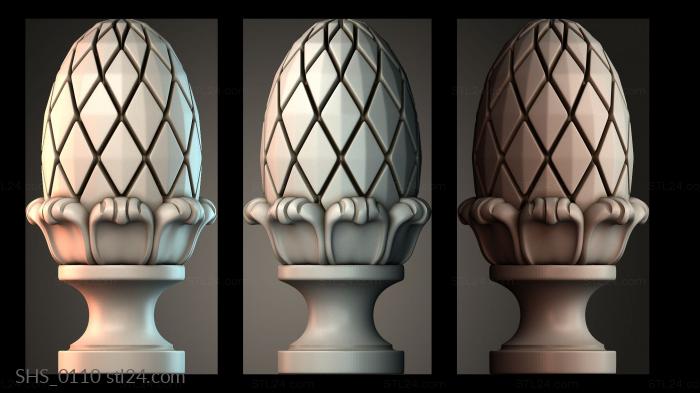 Finial (SHS_0110) 3D models for cnc