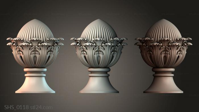 Finial (SHS_0118) 3D models for cnc