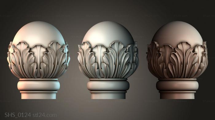 Finial (SHS_0124) 3D models for cnc