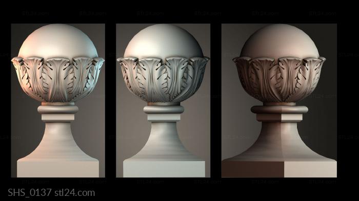 Finial (SHS_0137) 3D models for cnc