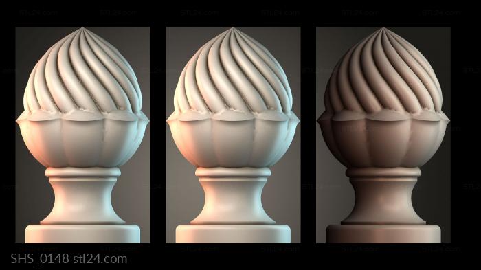 Finial (SHS_0148) 3D models for cnc