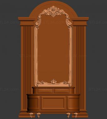 Cupboard (Mirror with chest of drawers, SHK_0150) 3D models for cnc