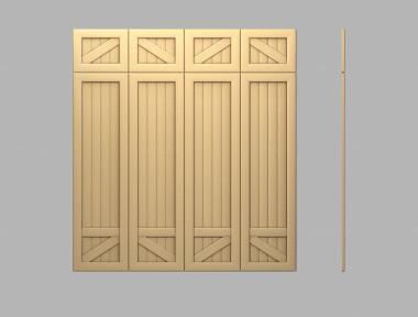 Cupboard (Facade geometric, SHK_0155) 3D models for cnc