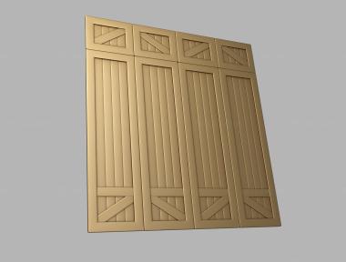 Cupboard (Facade geometric, SHK_0155) 3D models for cnc