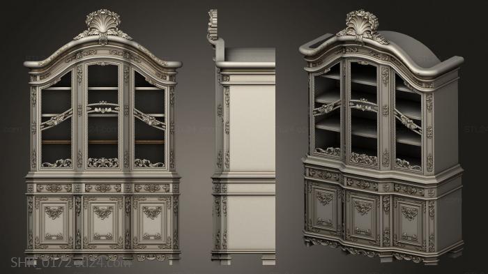 Cupboard (Showcase for the catalog of sketches of furniture of the 16th century CUPBOARD0067 LouisXVIfurniture239 variant1, SHK_0172) 3D models for cnc